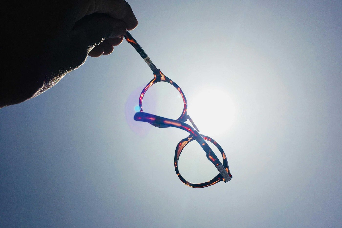 Blue light-filtering glasses during the day