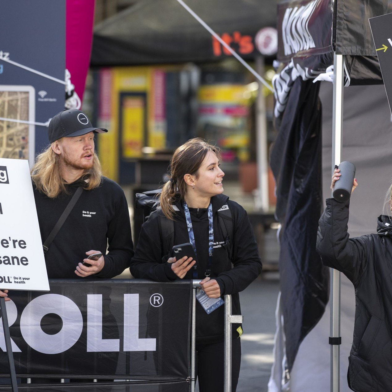 Point d'encouragement du marathon de Berlin par BLACKROLL