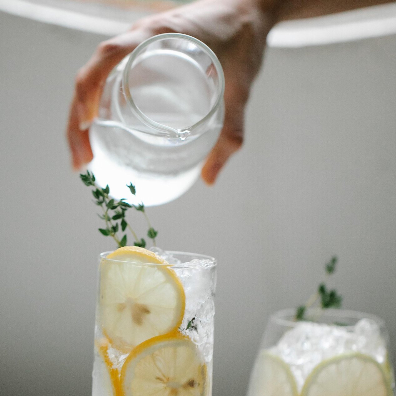 Wasser mit Zitone