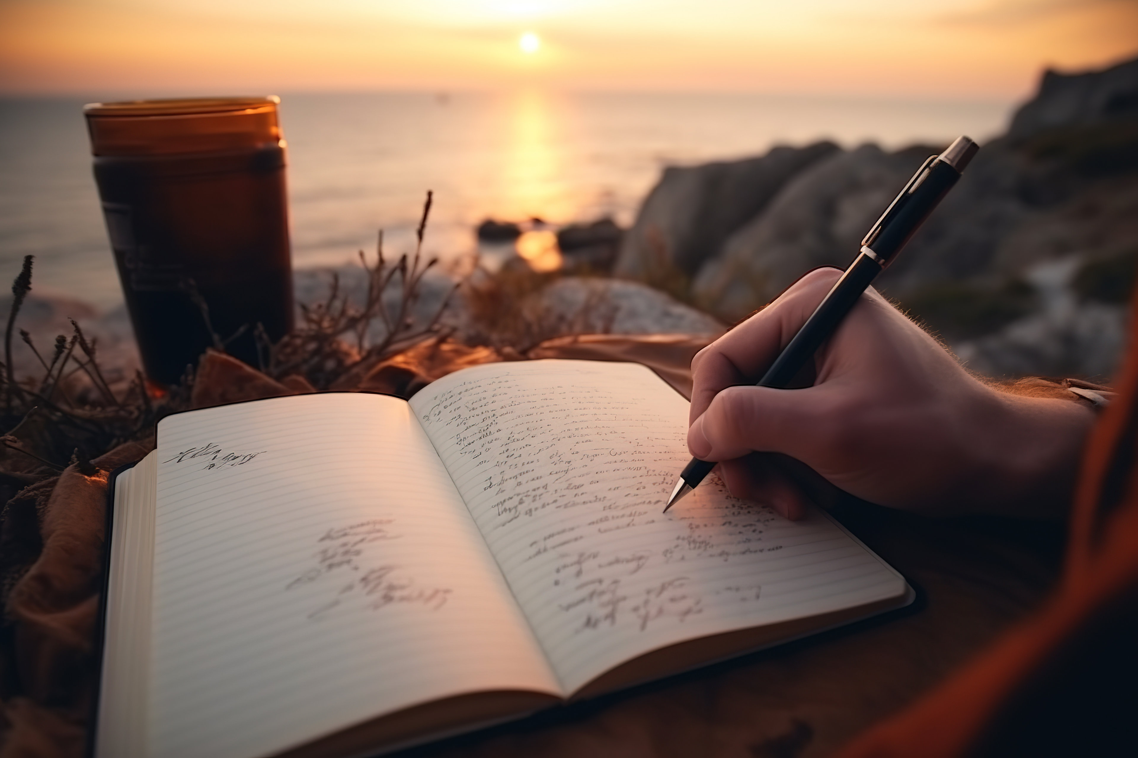 A journal and a pen