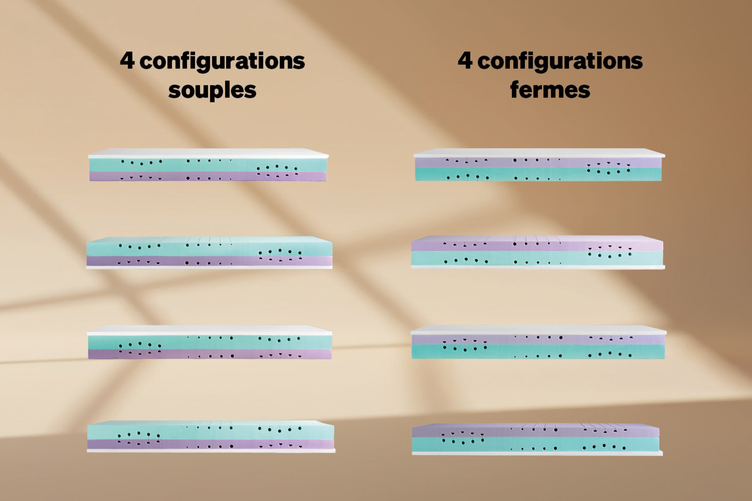 8 configurations - un seul matelas