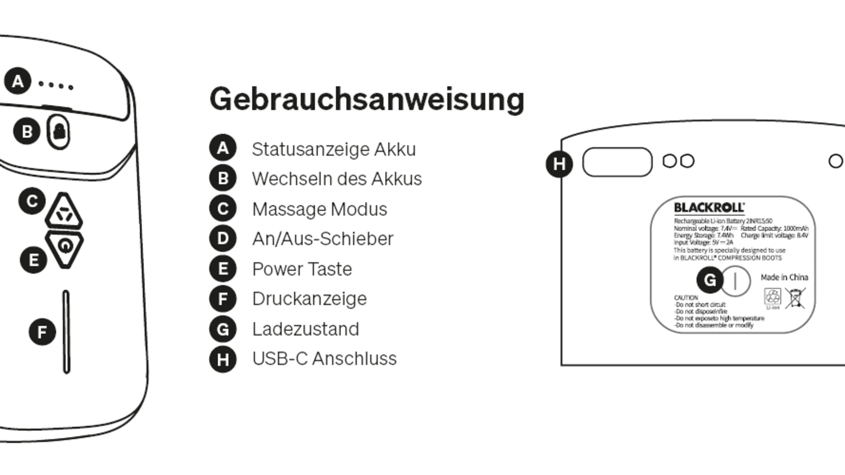 Compression Boots Steuerelement DE
