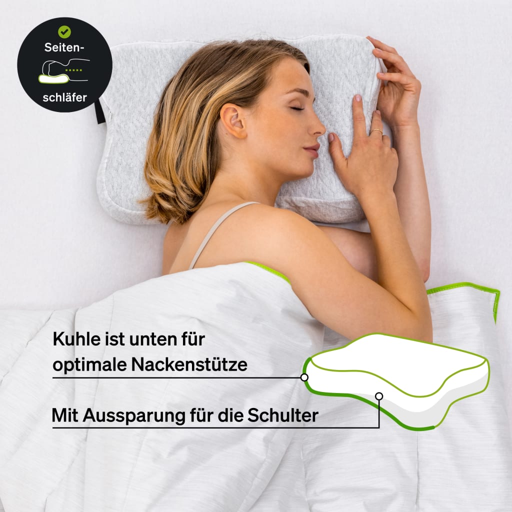Für Seitenschläfer mit normalen & schmalen Schultern