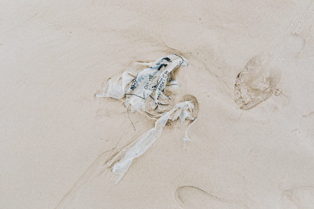Plastic on the beach