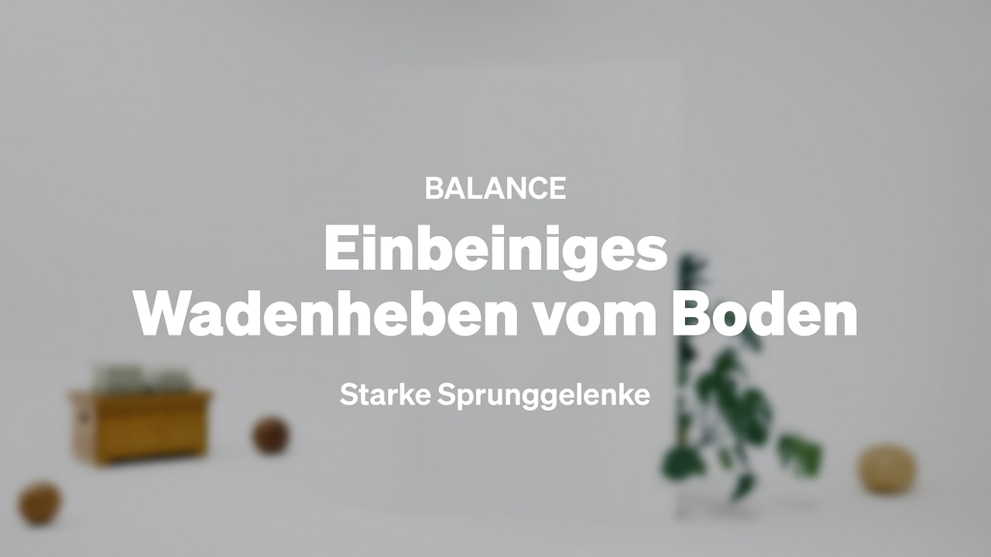 Einbeiniges Wadeheben vom Boden