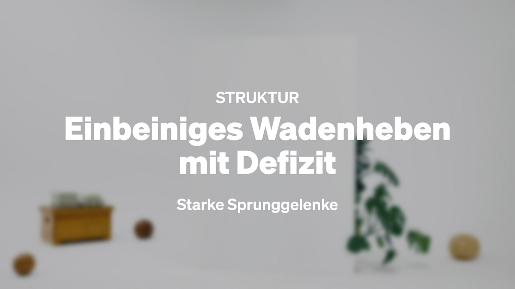 Einbeiniges Wadenheben mit Defizit