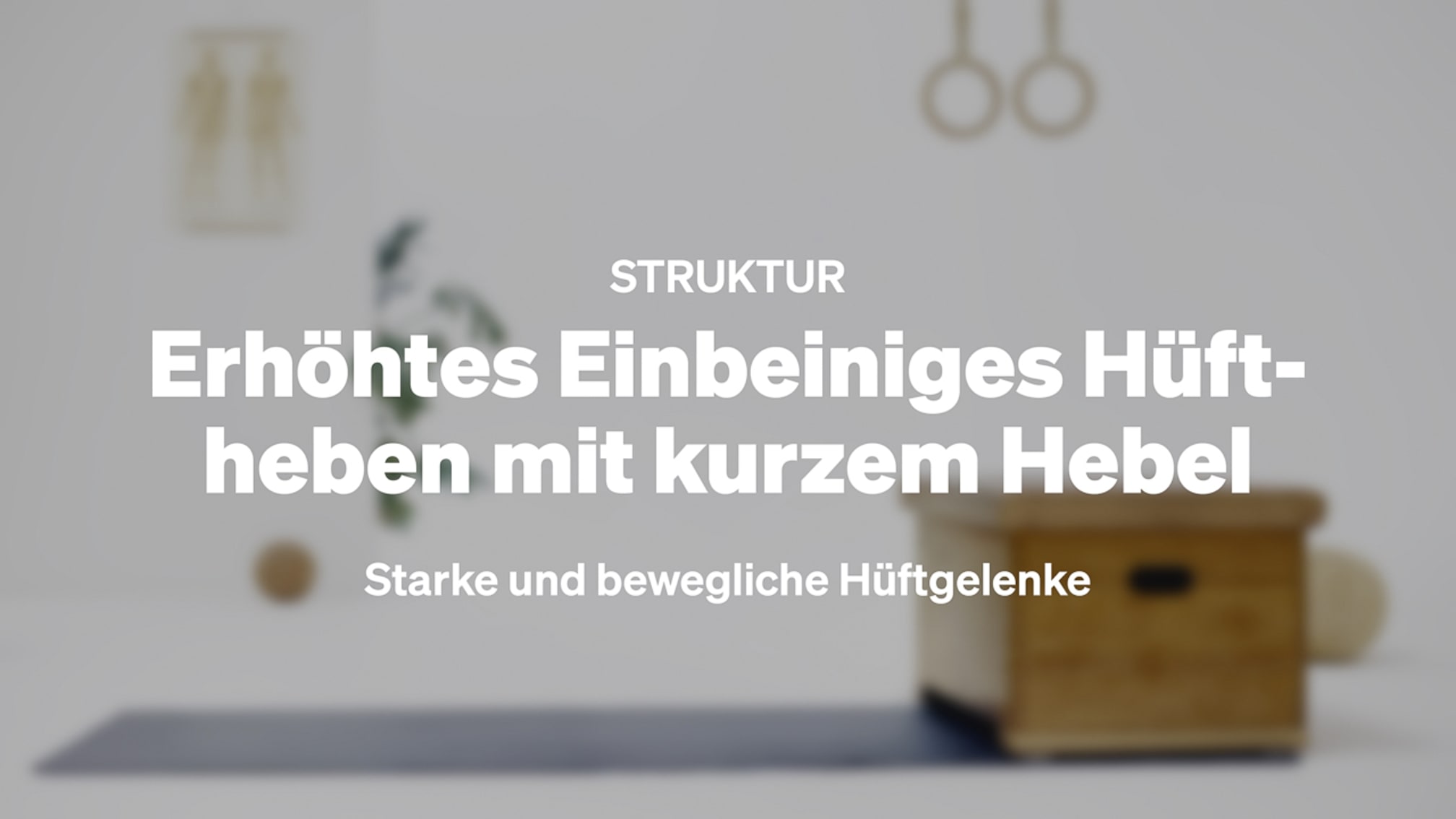 Erhöhtes Einbeiniges Hüftheben mit kurzem Hebel