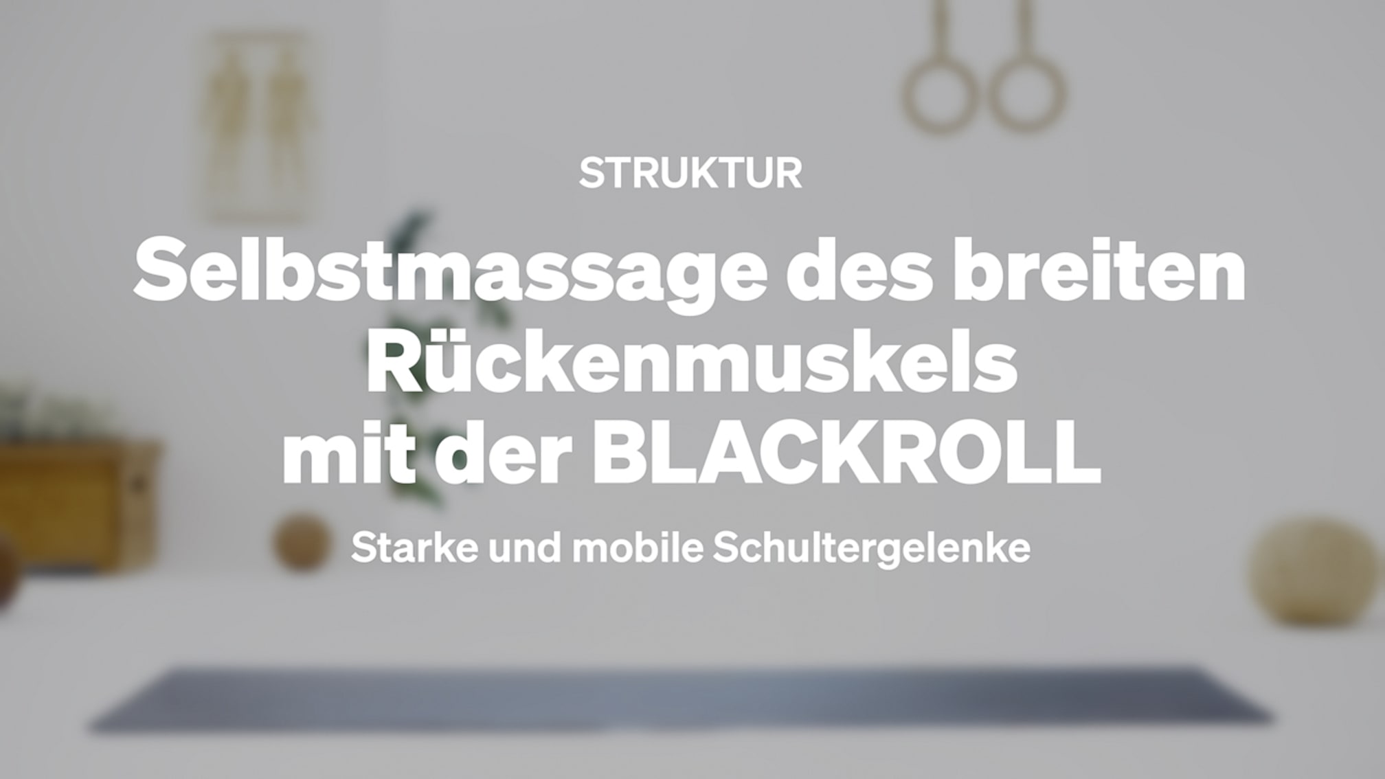 Selbstmassage des breiten Rückenmuskels mit der BLACKROLL