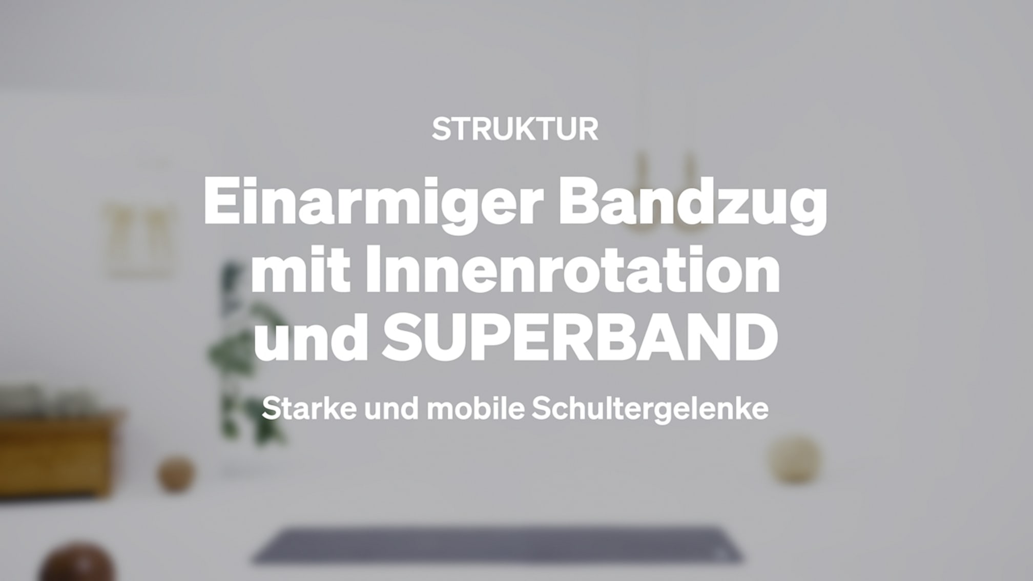 Einarmiger Bandzug mit Innenrotation und SUPERBAND