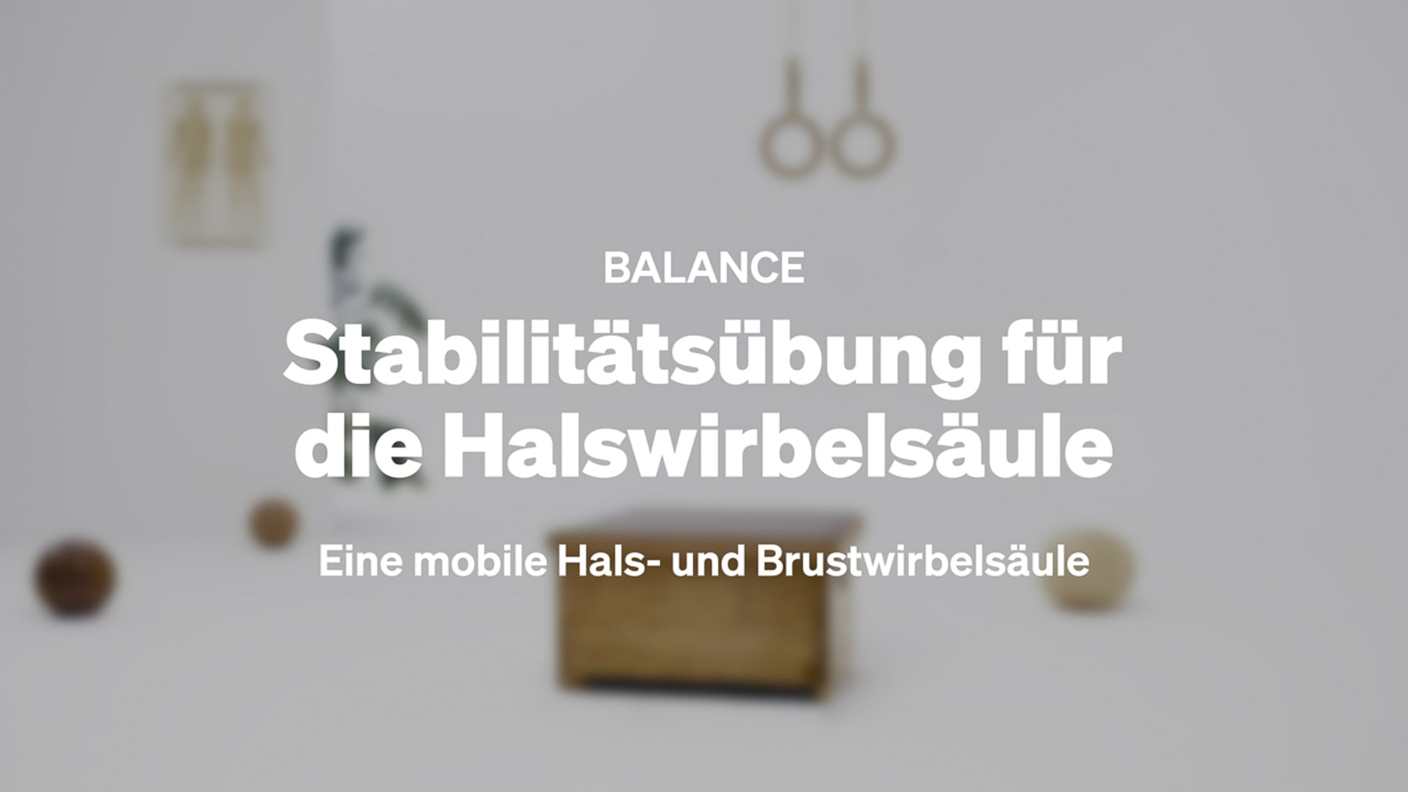 Stabilitätsübung für die Halswirbelsäule