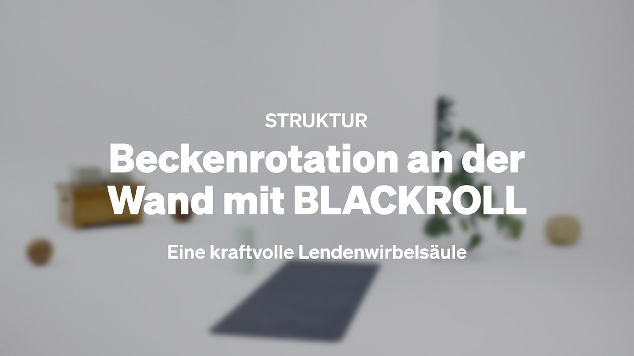 Beckenrotation an der Wand mit BLACKROLL