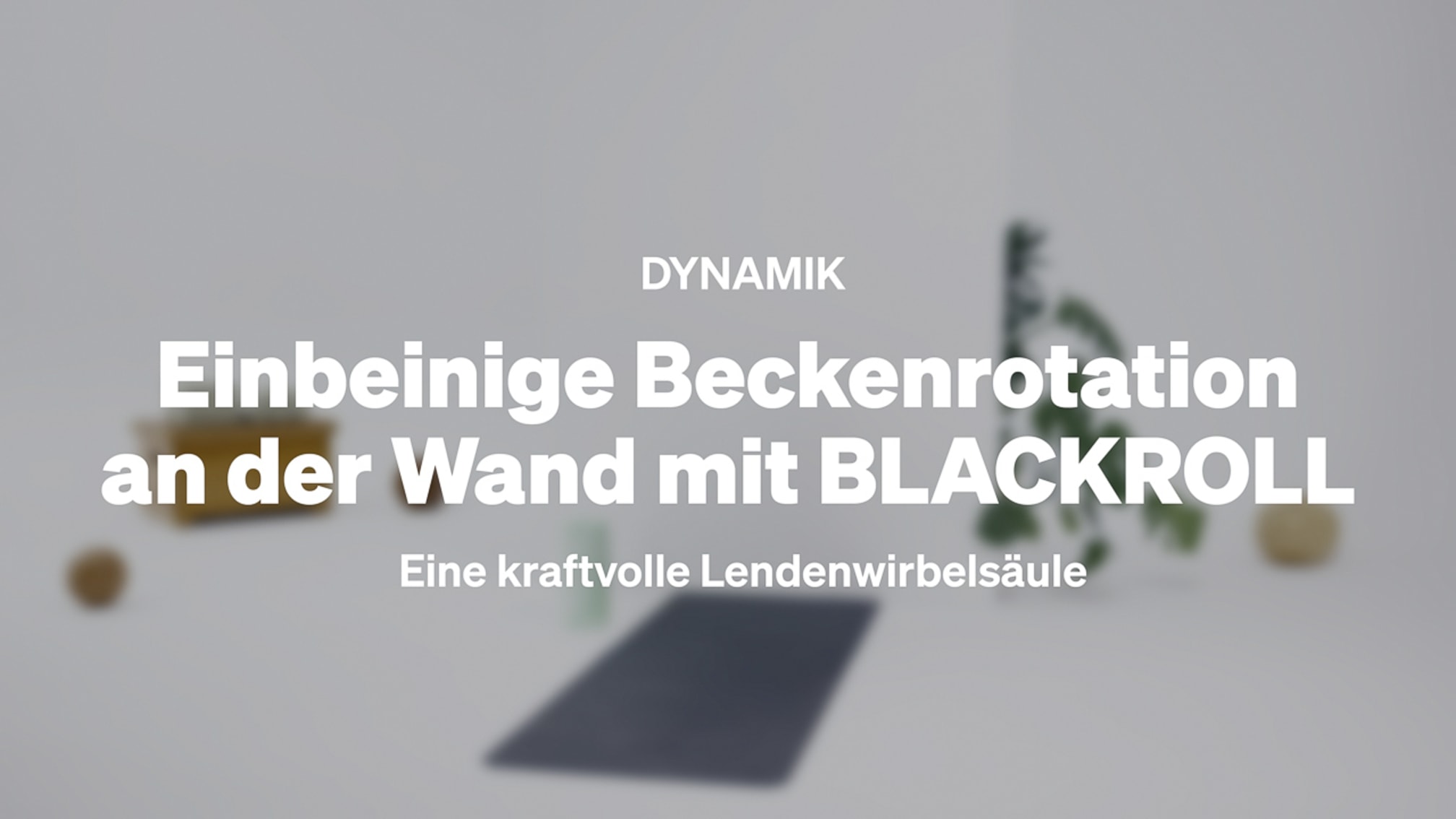 Einbeinige Beckenrotation an der Wand mit BLACKROLL