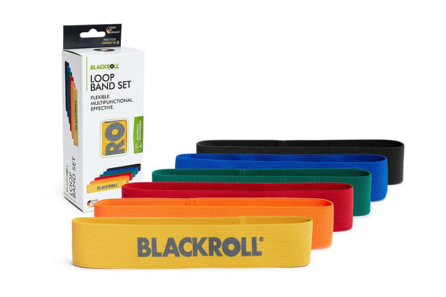blackroll loop band yellow with package