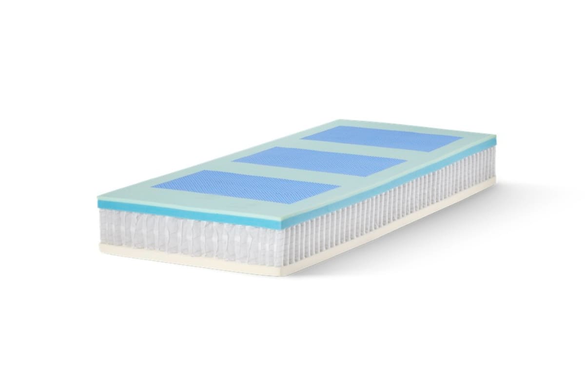 Geöffneter Aufbau der RECOVERY BASE BALANCE mit Balance Grid und Taschenfederkern