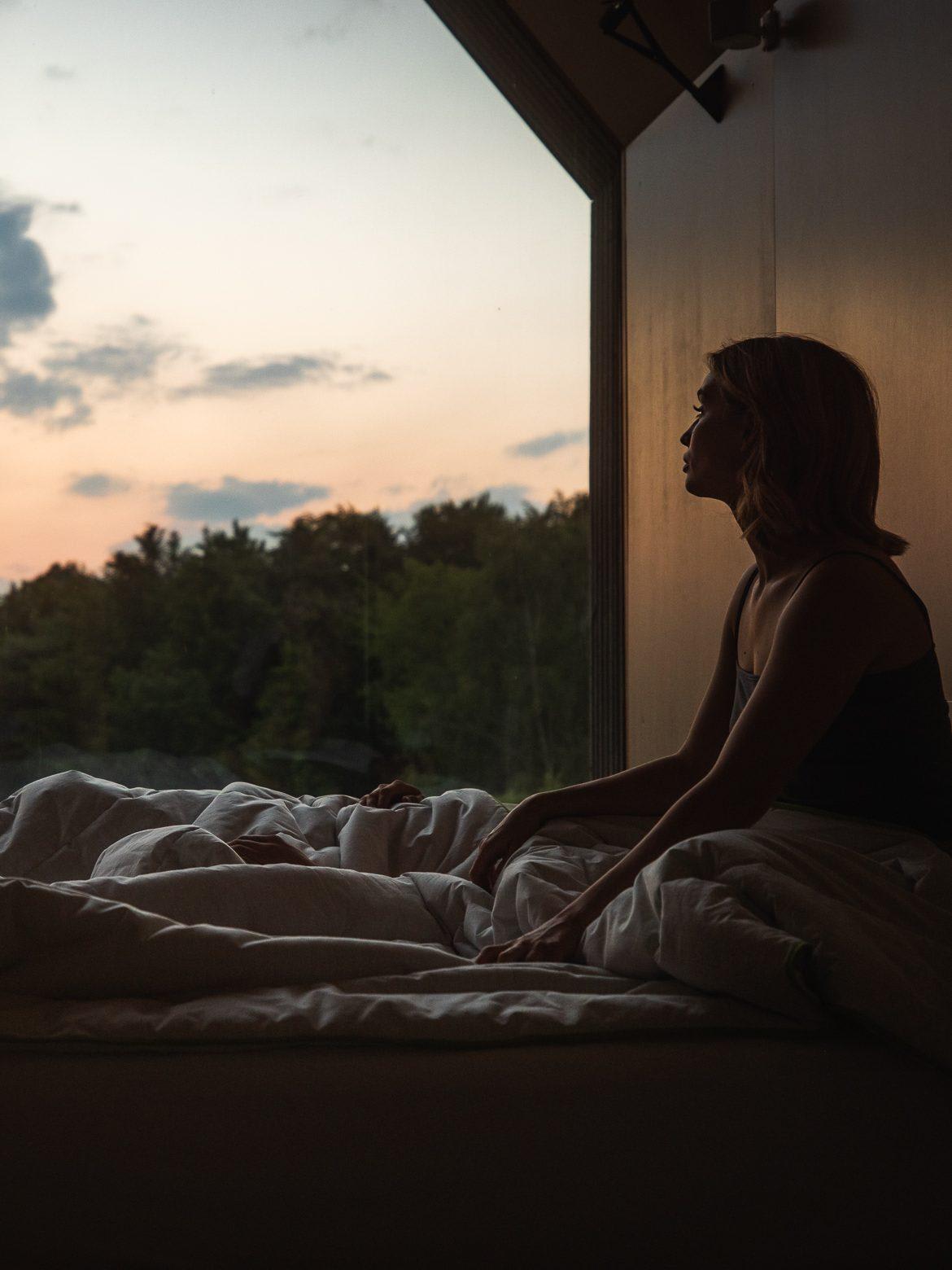 Dunkles Schlafzimmer