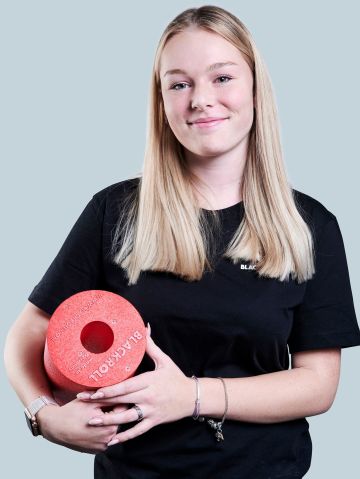 Britt van der Sanden mit Produkt srbg