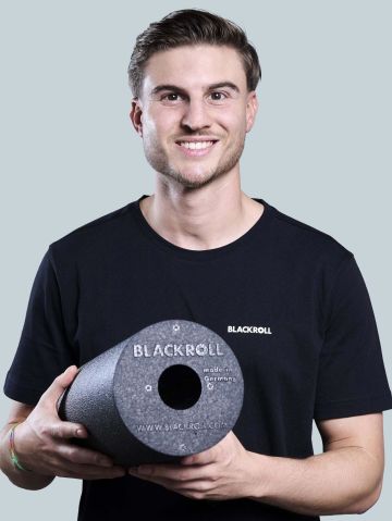 Giuliano Granholm mit Produkt