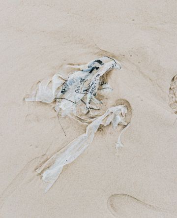 Plastic on the beach