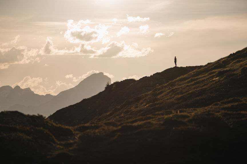 Kimi Schreiber in the mountains